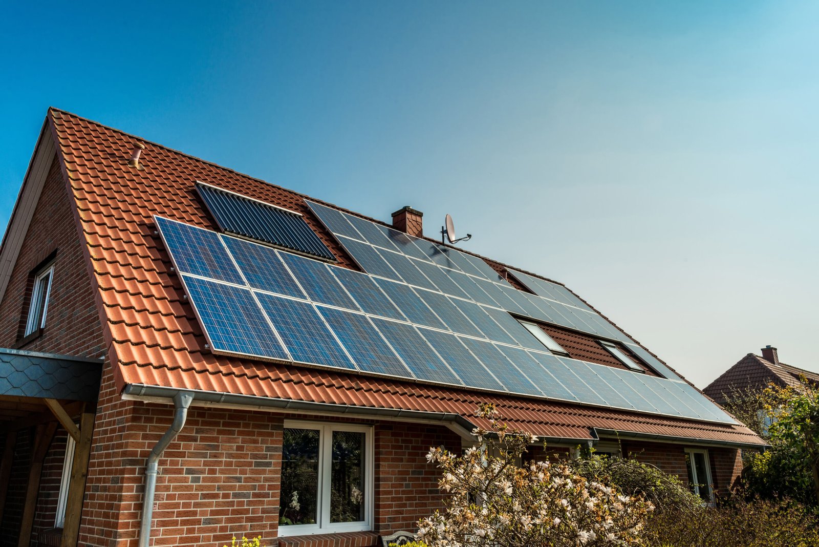 Merchant Services panel on a red roof